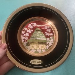24kt Gold & Silver Chokin Plate