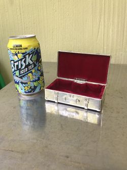 Silver suitcase jewelry box