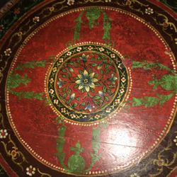 Antique Hand Painted Table From India