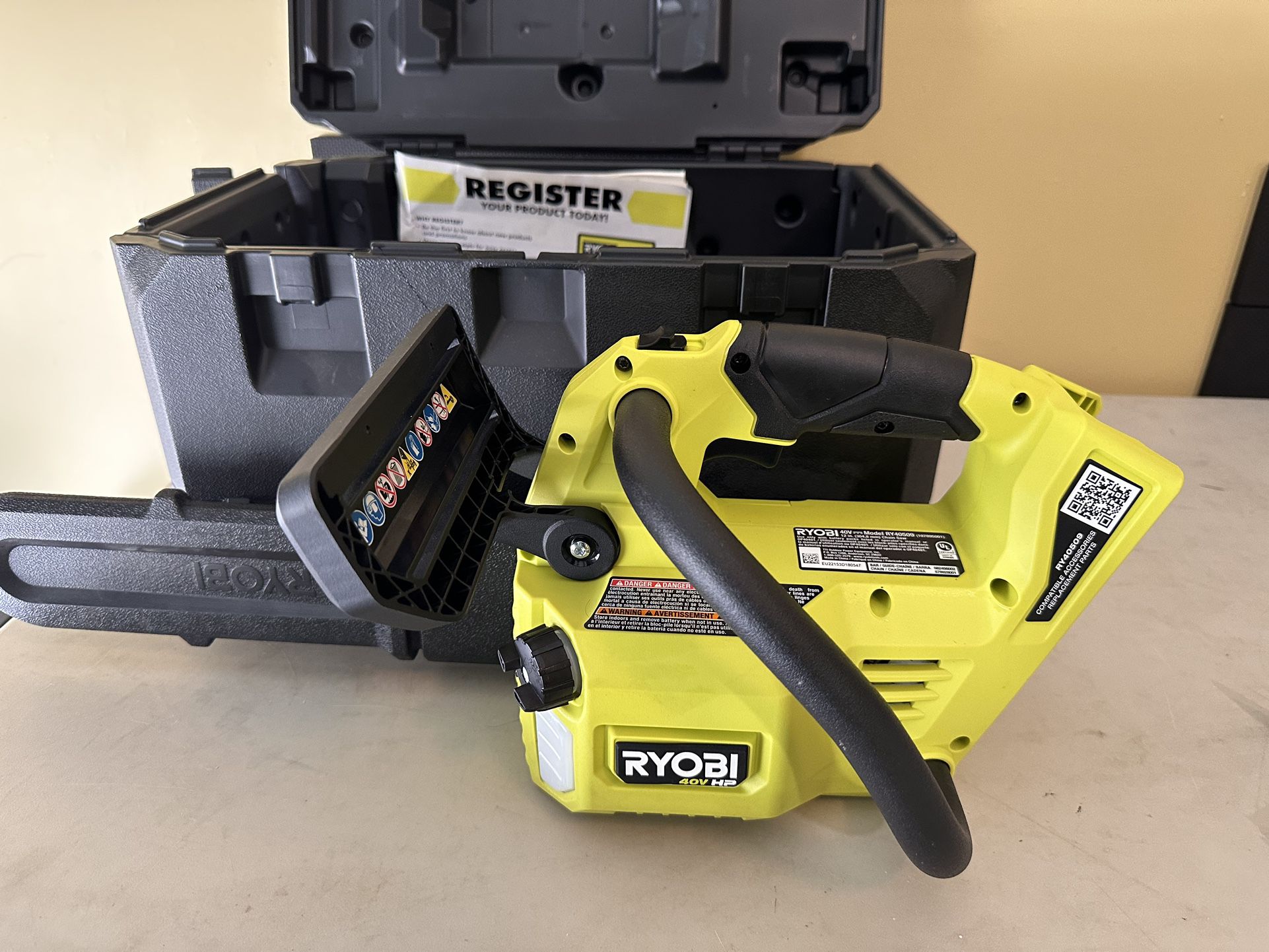 Ryobi RY40509 Brushless 40V HP Top Handle Chainsaw (Tool Only)