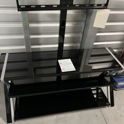 TV Stand w/glass shelves 
