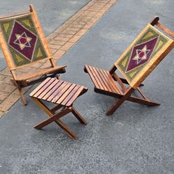 Accent Chair Set - Wooden