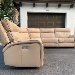 🛋️ Sofa/Couch Sectional - Microfiber - 1 MONTH OLD - Recliners - Beige - Delivery Available 🚛