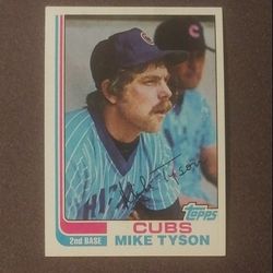 1982 Topps Mike Tyson Chicago Cubs #62 Baseball Card Vintage Collectible Sports MLB