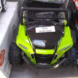Kids Green And Black Combo Jeep With Hard Rubber Tyres At $500 Cash Only