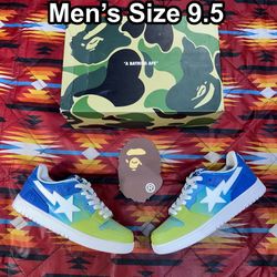 A BATHING APE BAPE SK8 STA Blue Gradient Shoes 1J(contact info removed)3 Men’s Size 9.5