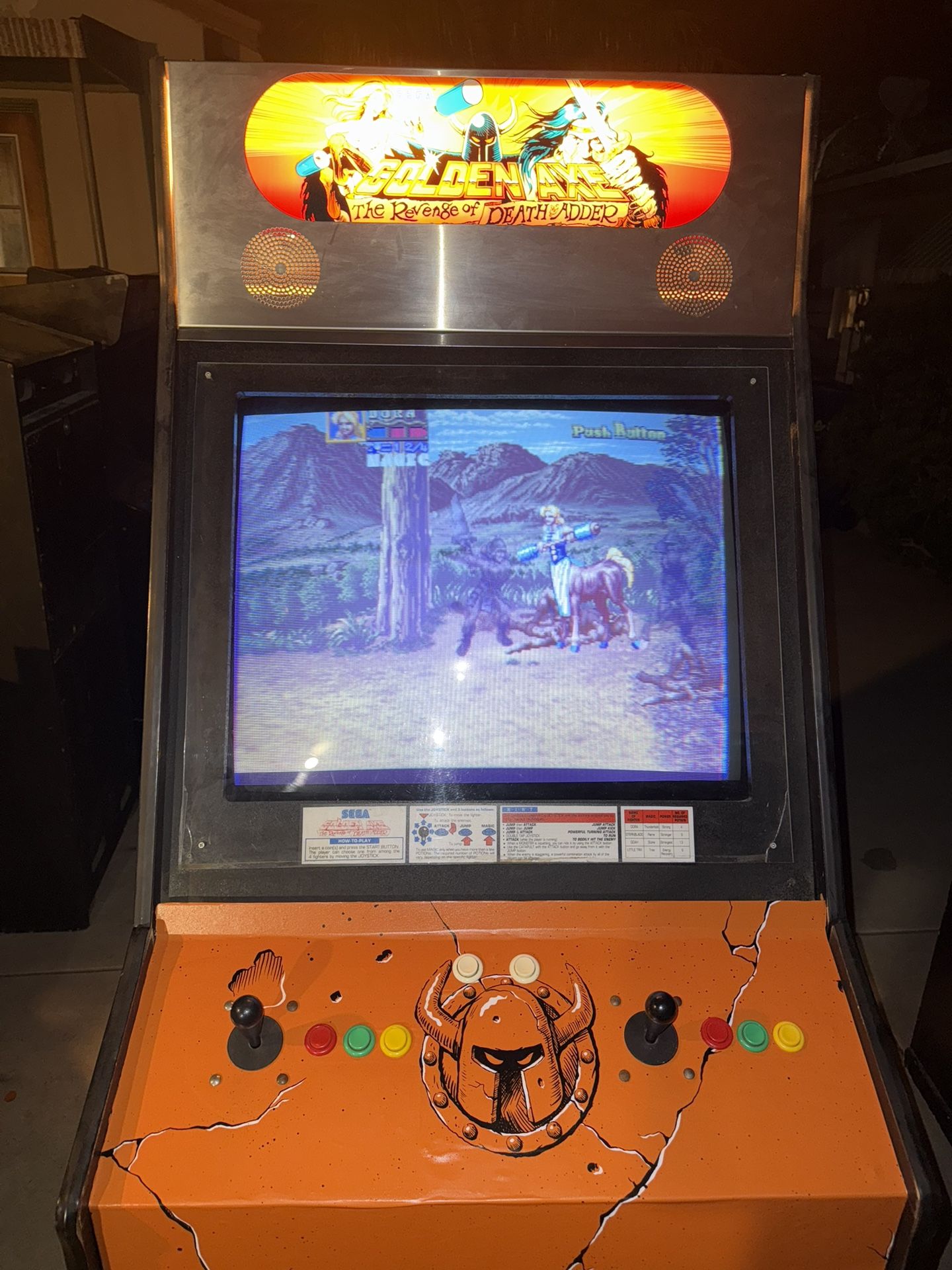 Golden Axe 2 Revenge Of Death Adder Arcade Cabinet