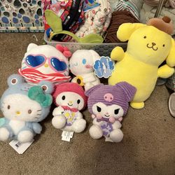 sanrio plushies