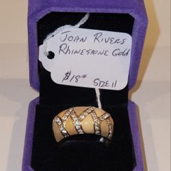 Joan Rivers Rhinestone Gold Ring