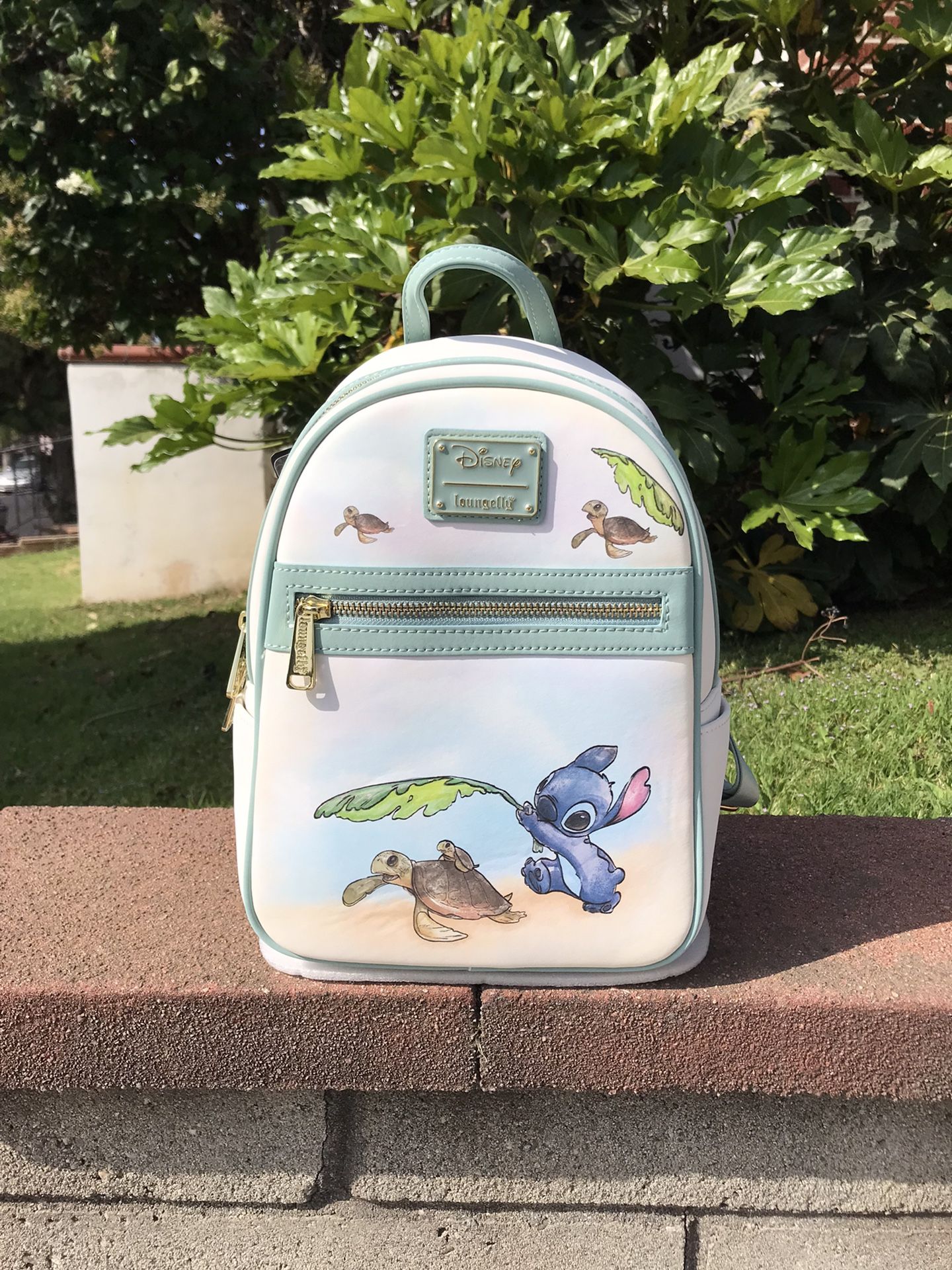 DISNEY LOUNGEFLY LILO & STITCH TURTLES MINI BACKPACK
