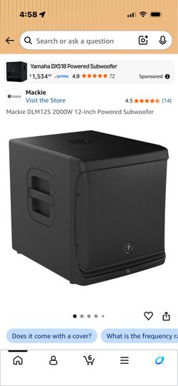 Mackie DLM12S 2000W 12-Inch Powered Subwoofe