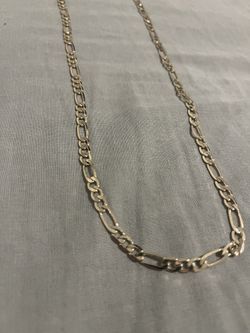 Gold 14k plated figaro 4mm 24in chain