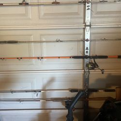 56” bright orange cat daddy Fishing Rod/pole