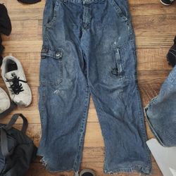 Blue Baggy Jeans Size 38