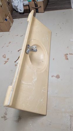 Cultured Marble Vanity Top with Integrated Sink