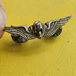 Winged Skull Pin