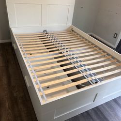 Queen Bed Frame With Drawers 