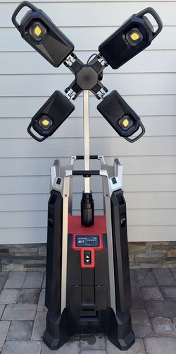 Milwaukee MX Fuel Tower Light w/2-XC406 Batteries & Super Charger. Model #MXF041