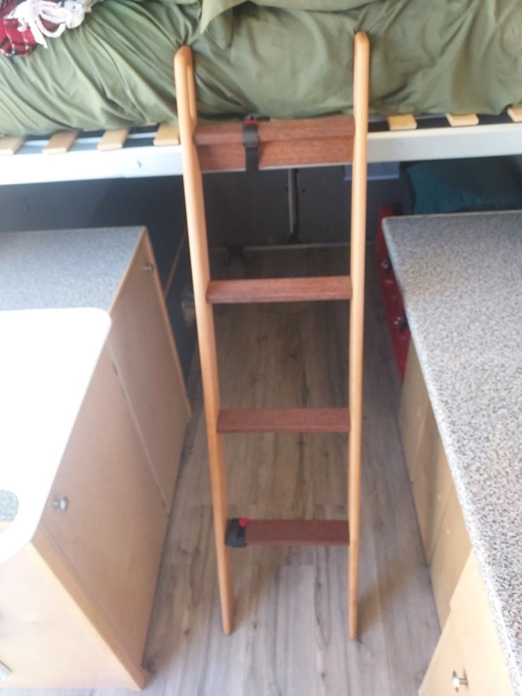 Custom Hand Made Pine Ladder For Camper Van