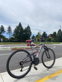Bike Huffy Rock Creek 26 Inch Dual Suspension Mountain Bicycle For