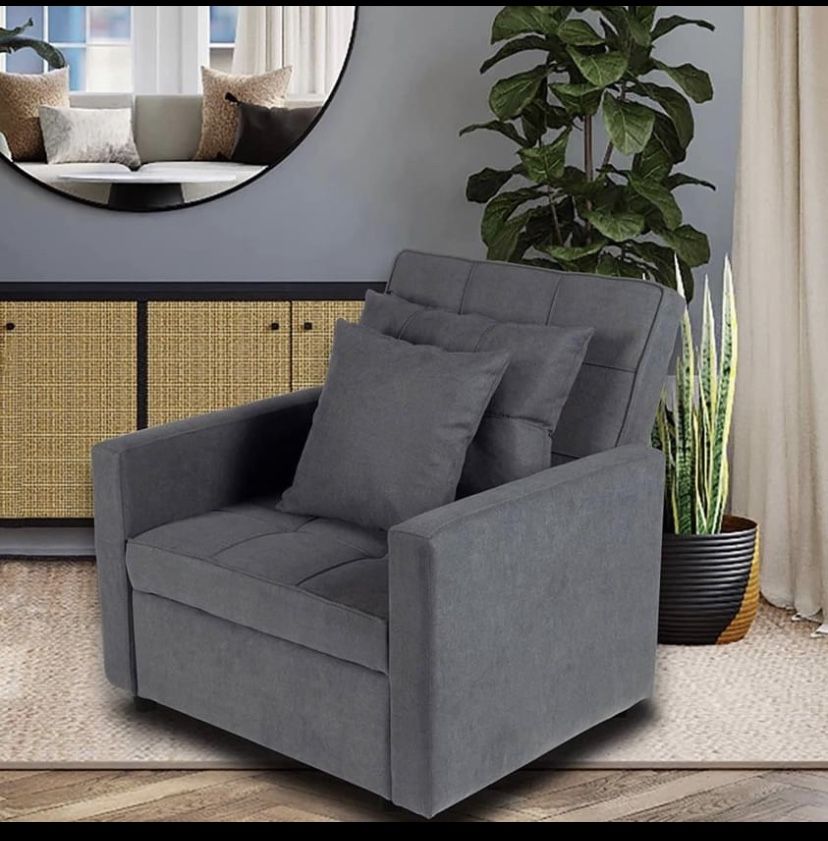 Sofa Bed Chair 3-in-1 Convertible Chair Bed, Lounger Sleeper Chair, Single Recliner for Small Space