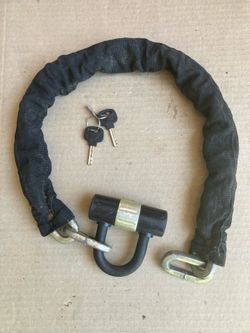 for Heavy-Duty Motorcycle or Bicycle Security Chain with Padlock