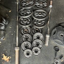 Olympic weights, Olympic barbell and curl barbell