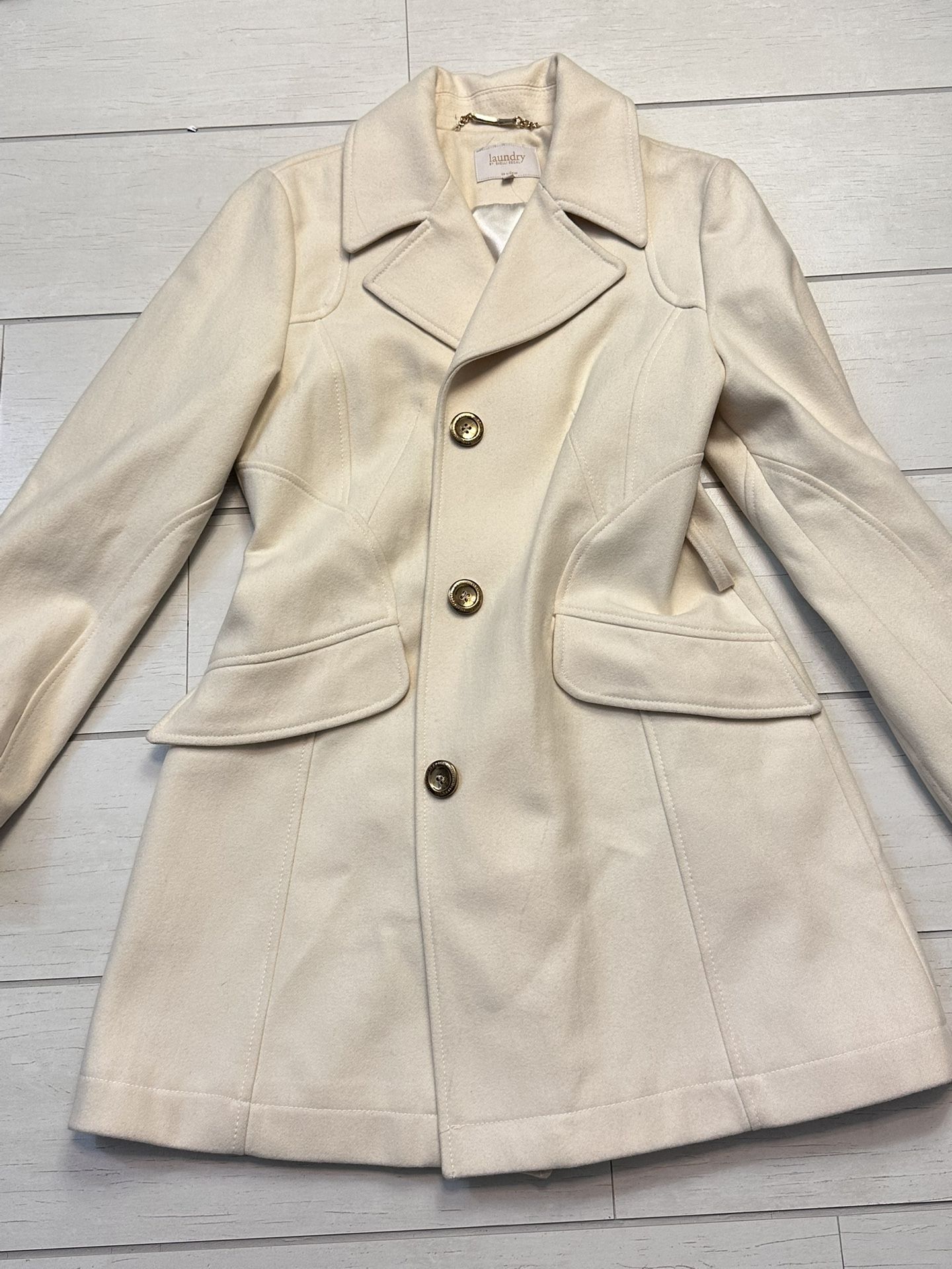 Laundry By Shelli Segal Beige Coat