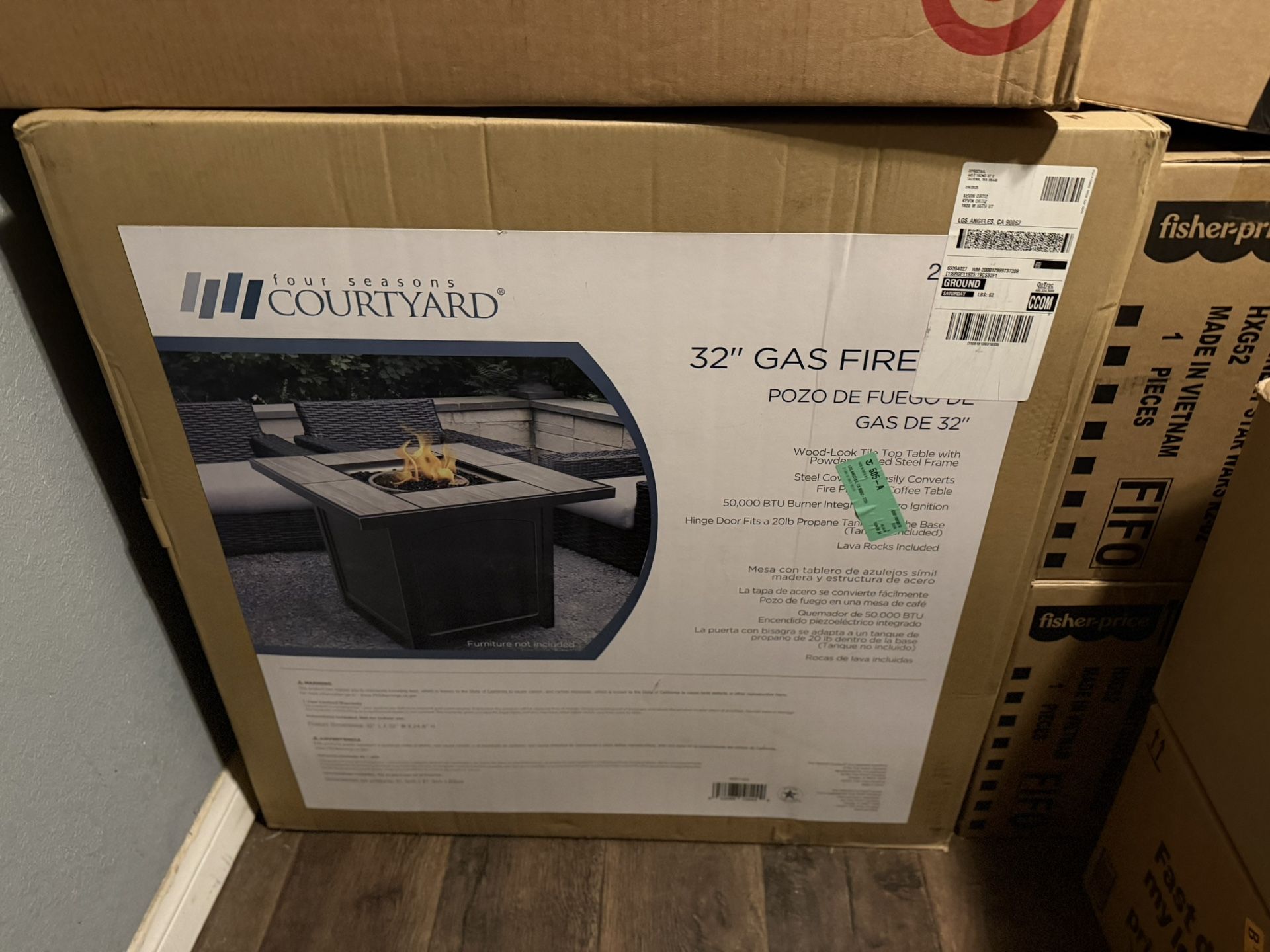 32” Gas Fire Pit New In Box