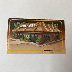 Vintage McDonald's "Be Our Guest" complimentary meal card from 1991