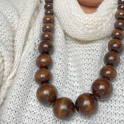 Wooden Beads Tigers Eye Style