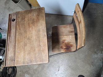 Vintage School Chair And Desk