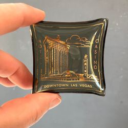 Las Vegas Mini Glass Tray Vintage