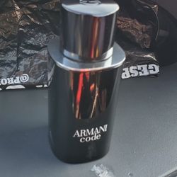 Giorgio Armani Code Cologne for Men 2.5oz Refiallable Bottle 80% Full, Asking $40 Price is Firm 