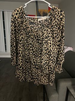 Cheetah print blouse