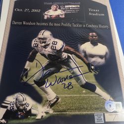 Cowboys Darren Woodson Autograph Picture