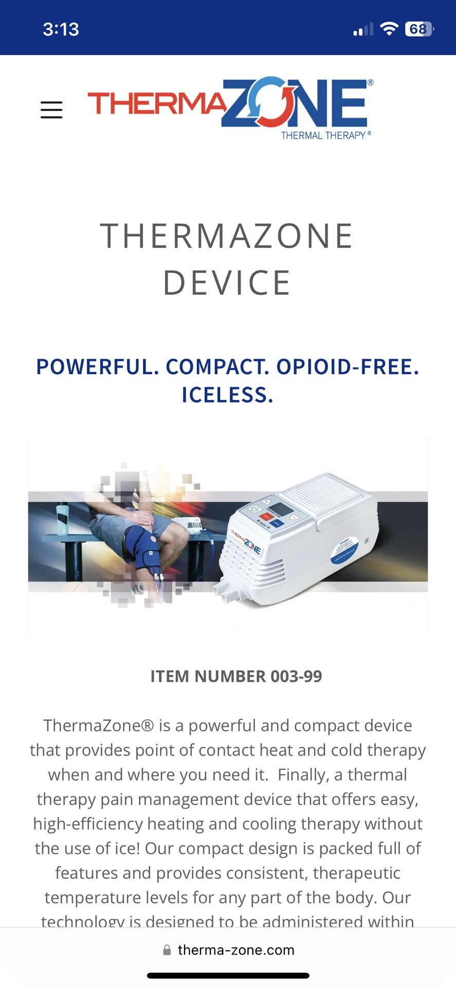 Therma ZONE Thermal Therapy NIB