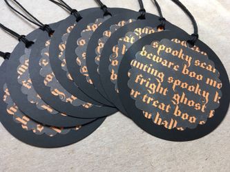 Halloween Hang Tags Party Treat Favor Bags
