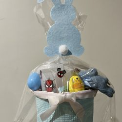 Spiderman Easter basket with custom cold cup.