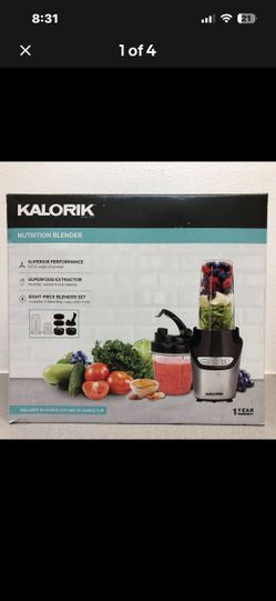 Kalorik 8-Piece Nutrition Blender Set, Black