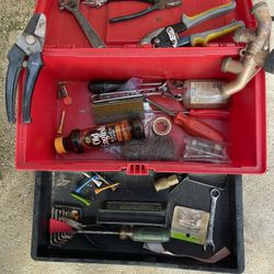 Small Toolbox With Tools ( Wrenches , Allen Keys, Others)