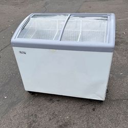 Commercial glass door deep chesf Freezer  Free Local Delivery