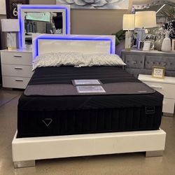 Queen Bedframe, Dresser, Mirror And Nightstand 