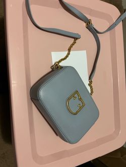 Furla Light Blue Leather Crossbody Bag