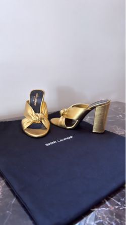Yves Saint Laurent (YSL) Bianca Gold Mule