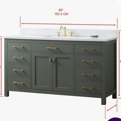 Ajhane 60" Single Bathroom Vanity Set