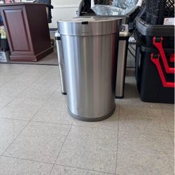 45 Liter / 12 Gallon Semi-Round Automatic Sensor Trash Can, Brushed Stainless Steel