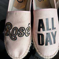 Rosé All Day Loafers Size 9 .5