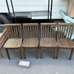 4 Pottery Barn Kids Wood Chairs