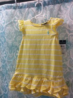 New with tag Ralph Lauren Polo girl dress size 24 months